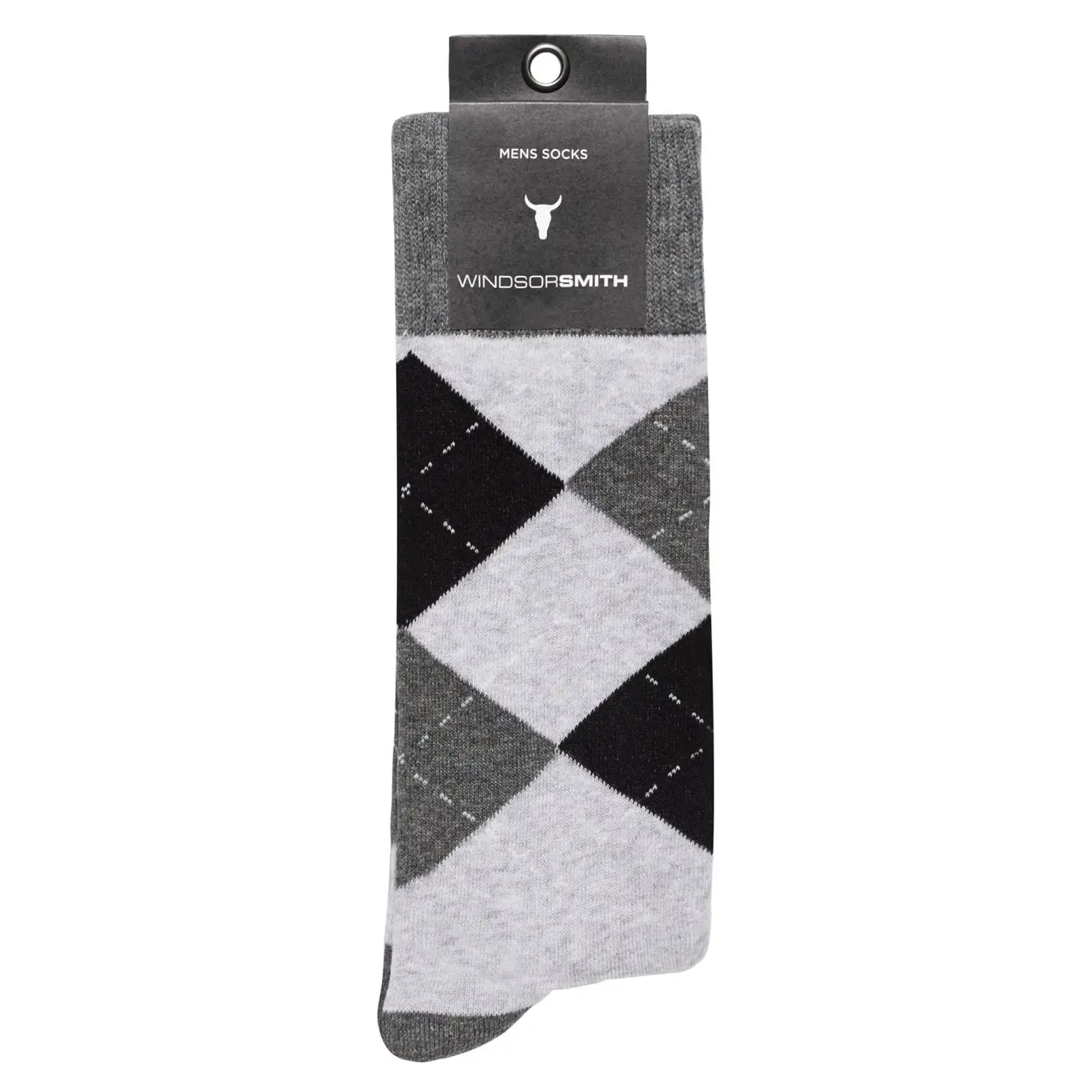 Argyle Men'S Dress Sock Grey Marle