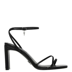 Callie Black Leather Heel
