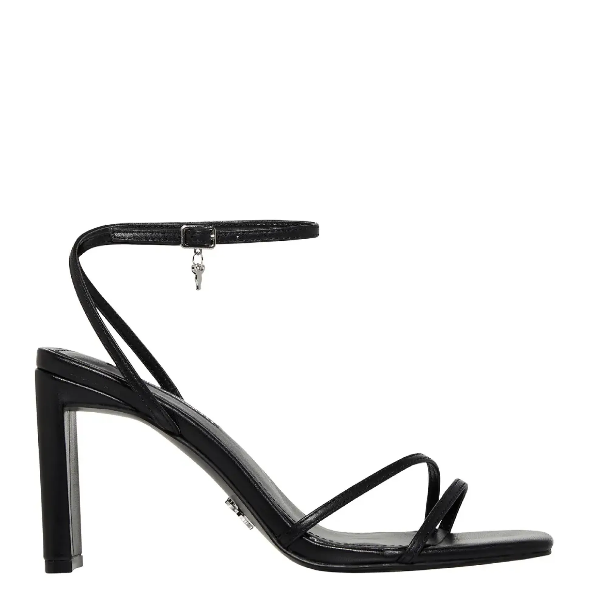 Callie Black Leather Heel