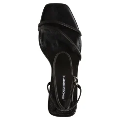 Callie Black Leather Heel