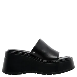 Candy Black Leather Sandal