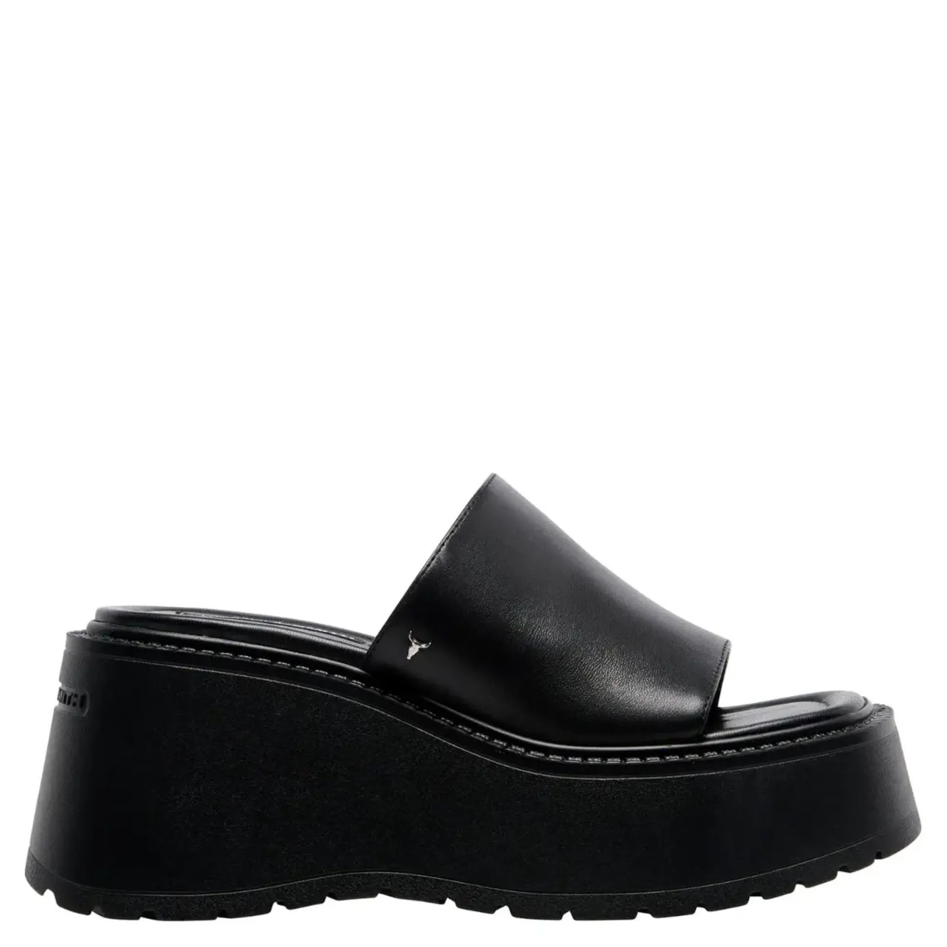 Candy Black Leather Sandal