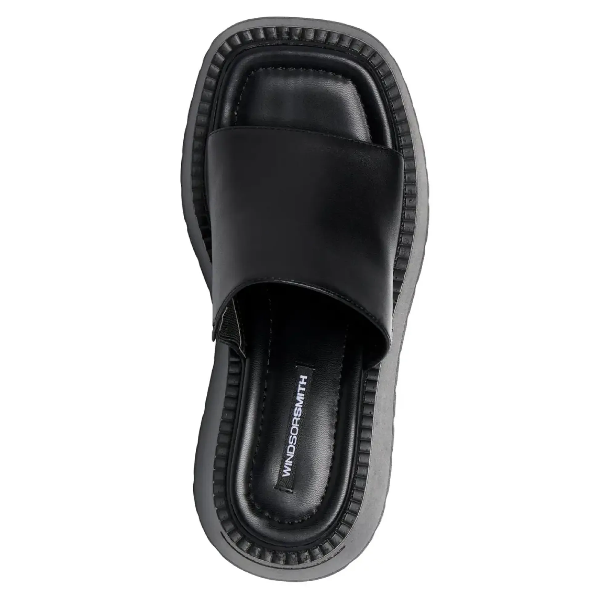 Candy Black Leather Sandal
