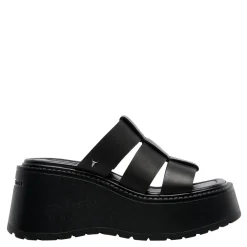 Capricorn Black Leather Sandal