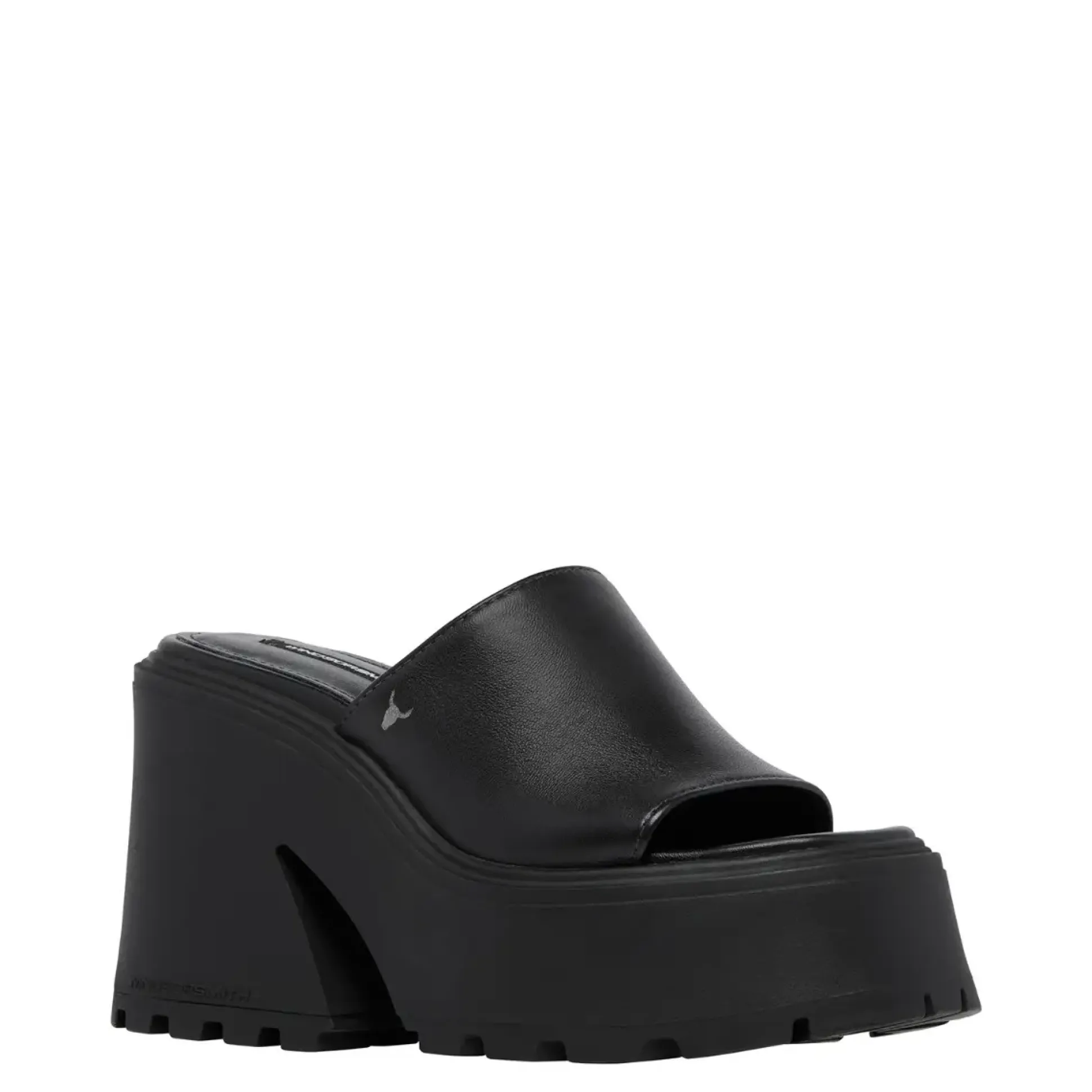 Fantasize Black Leather Heel