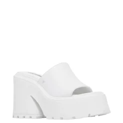 Fantasize White Leather Heel