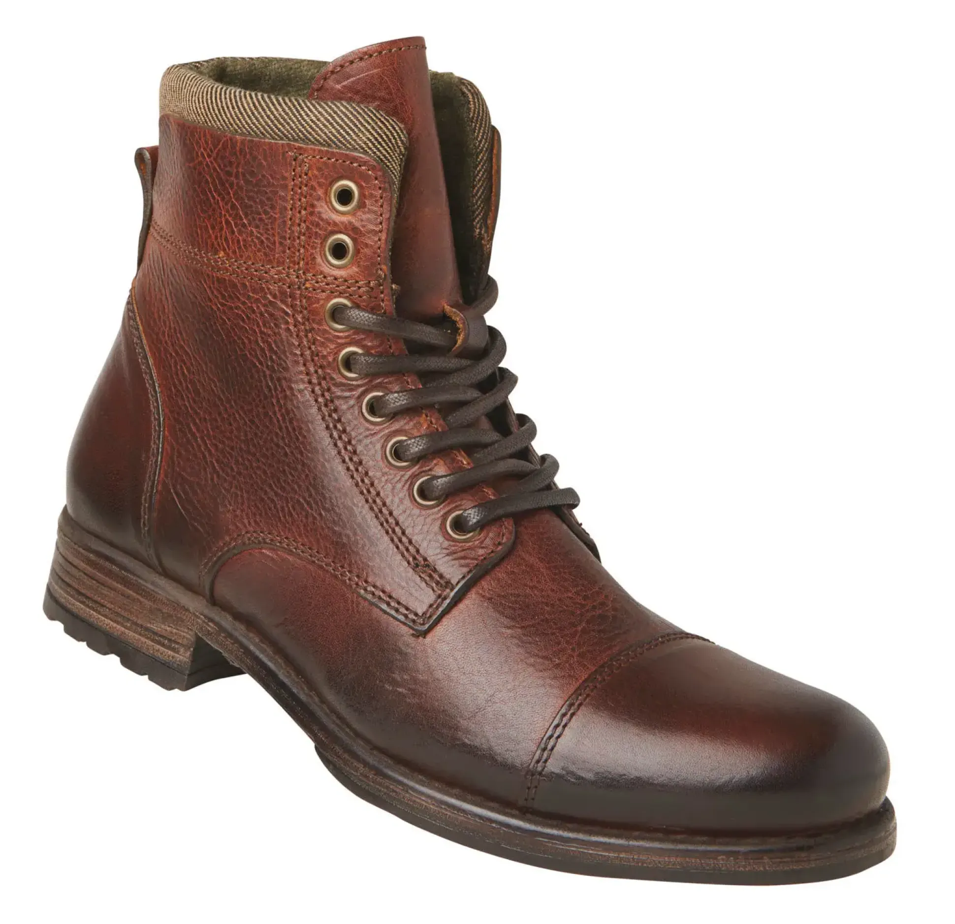 Feverr Cognac Leather Boots
