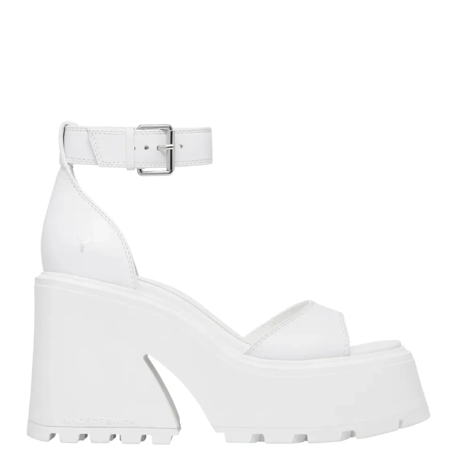 Flaws White Leather Sandal