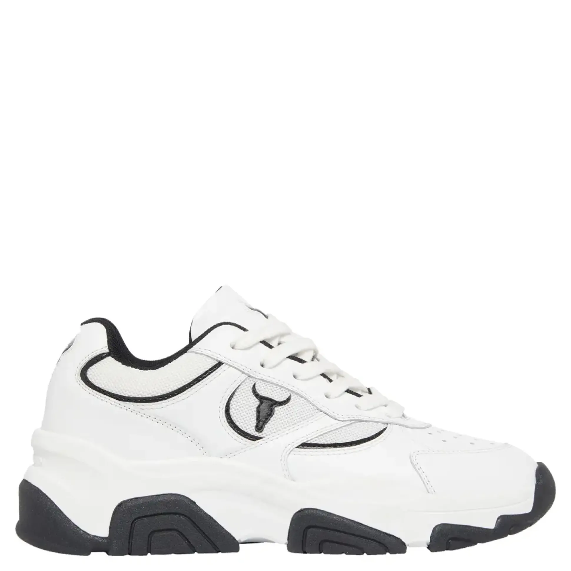 Ghosted White Leather / Black