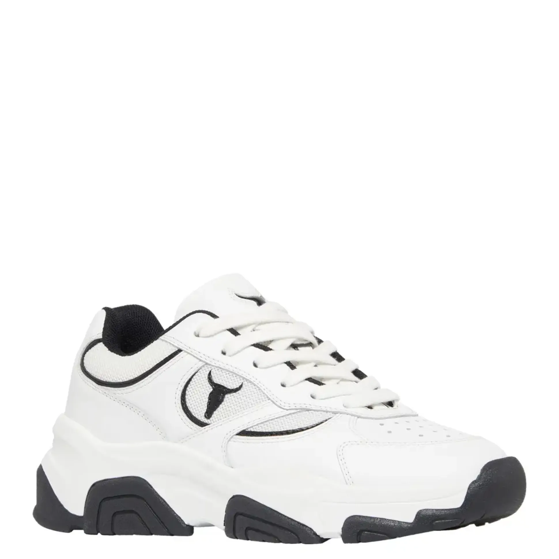 Ghosted White Leather / Black