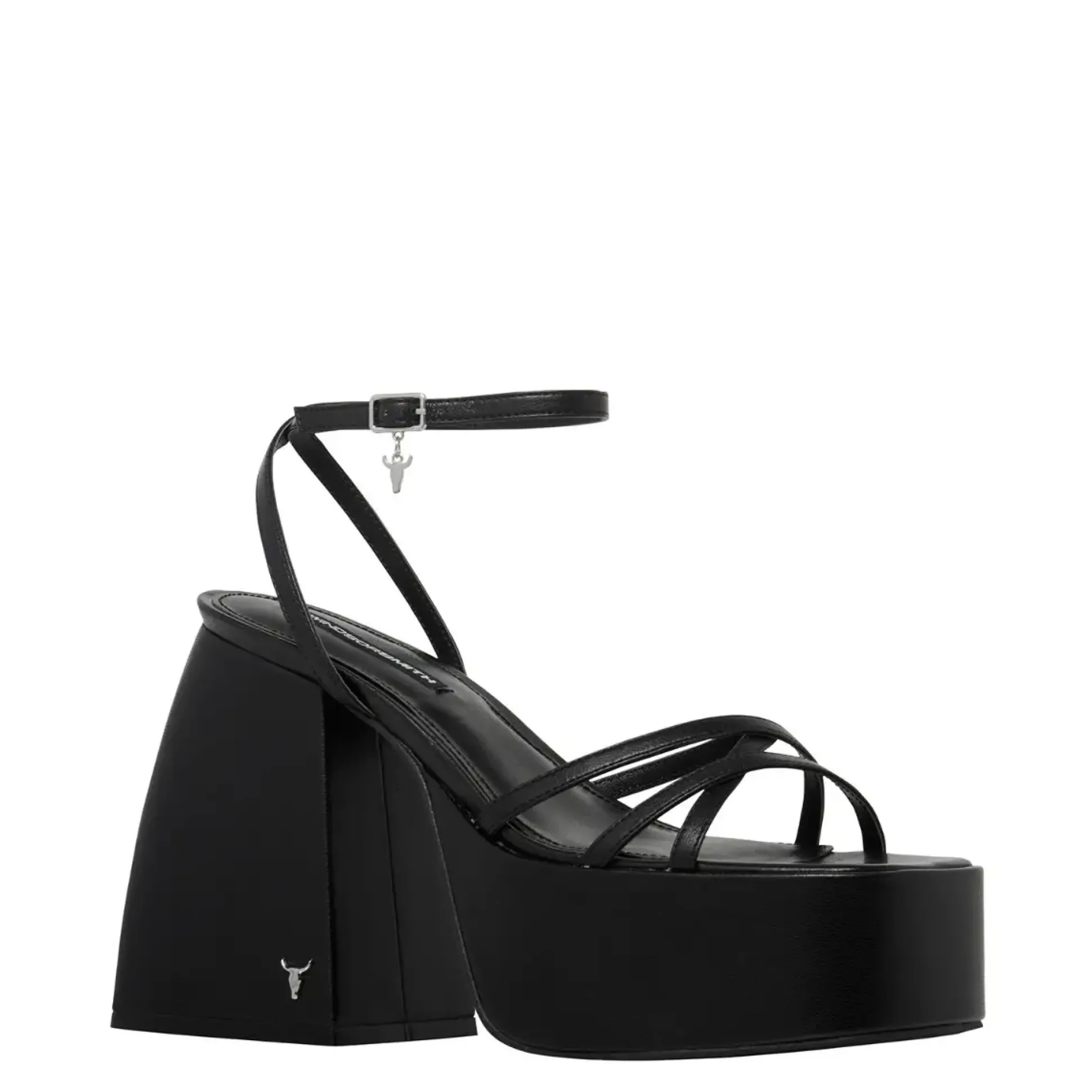 Heaven Black Leather Heel