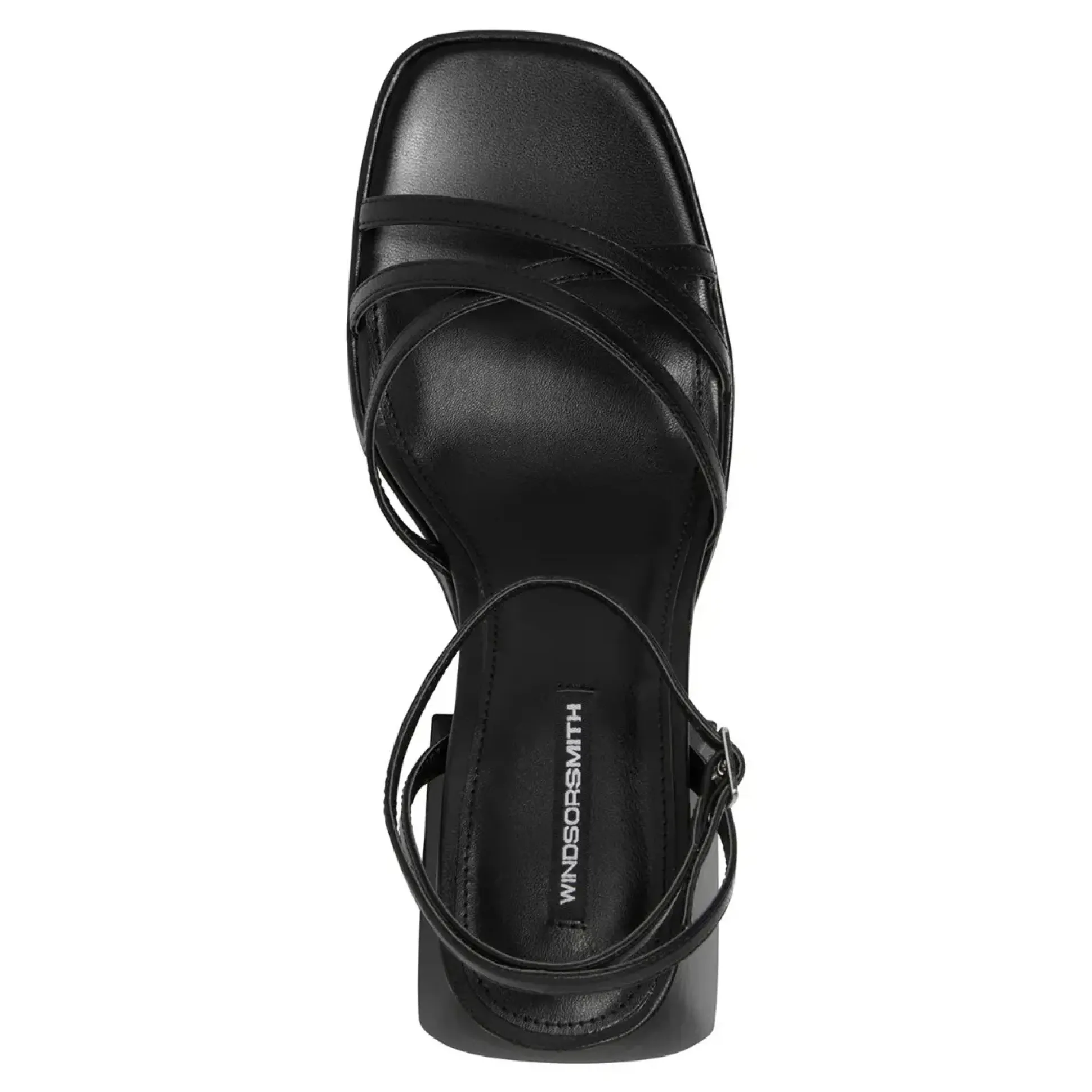 Heaven Black Leather Heel