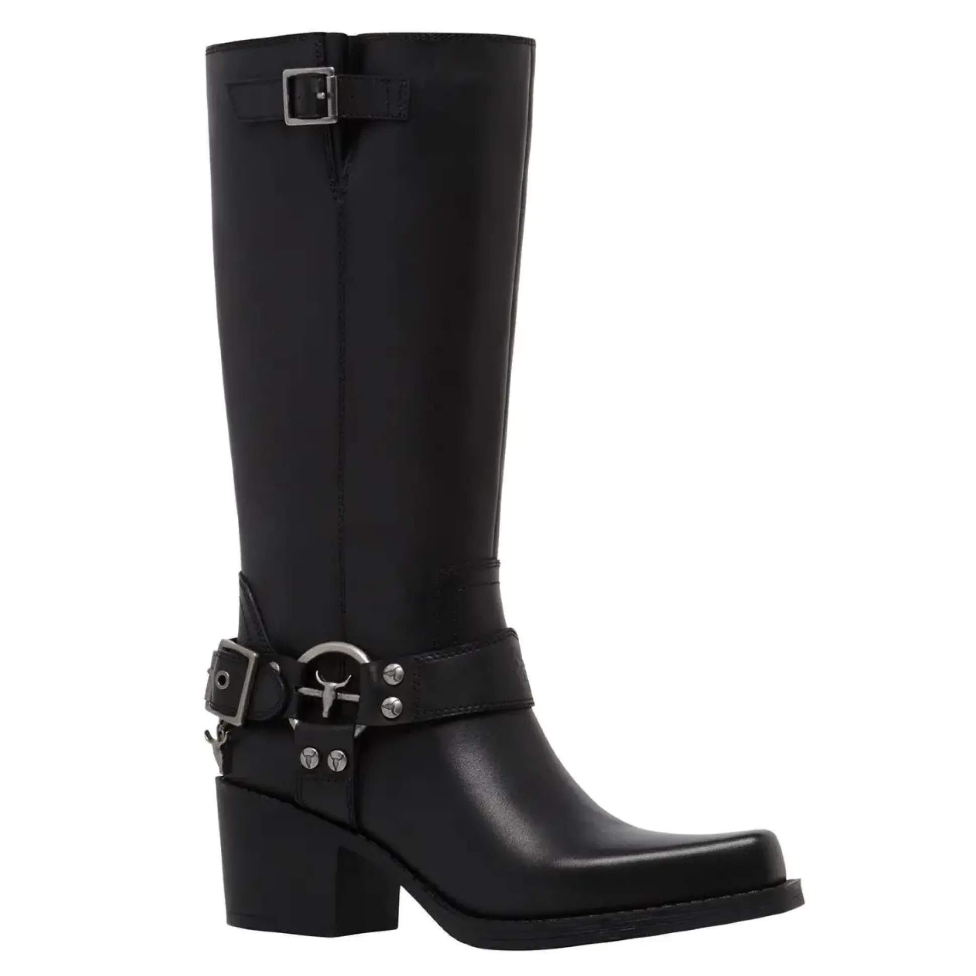 Hooked Black Leather