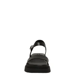 Linger Black Leather Sandal