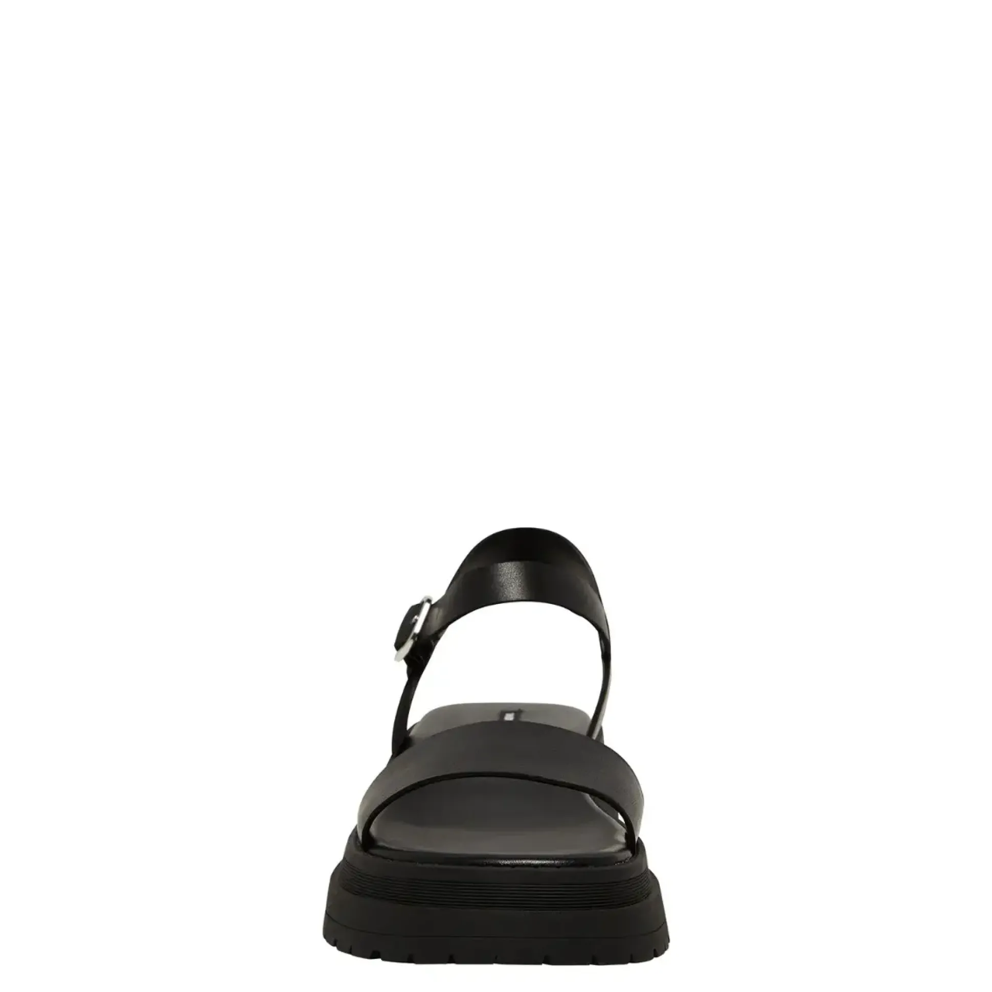 Linger Black Leather Sandal