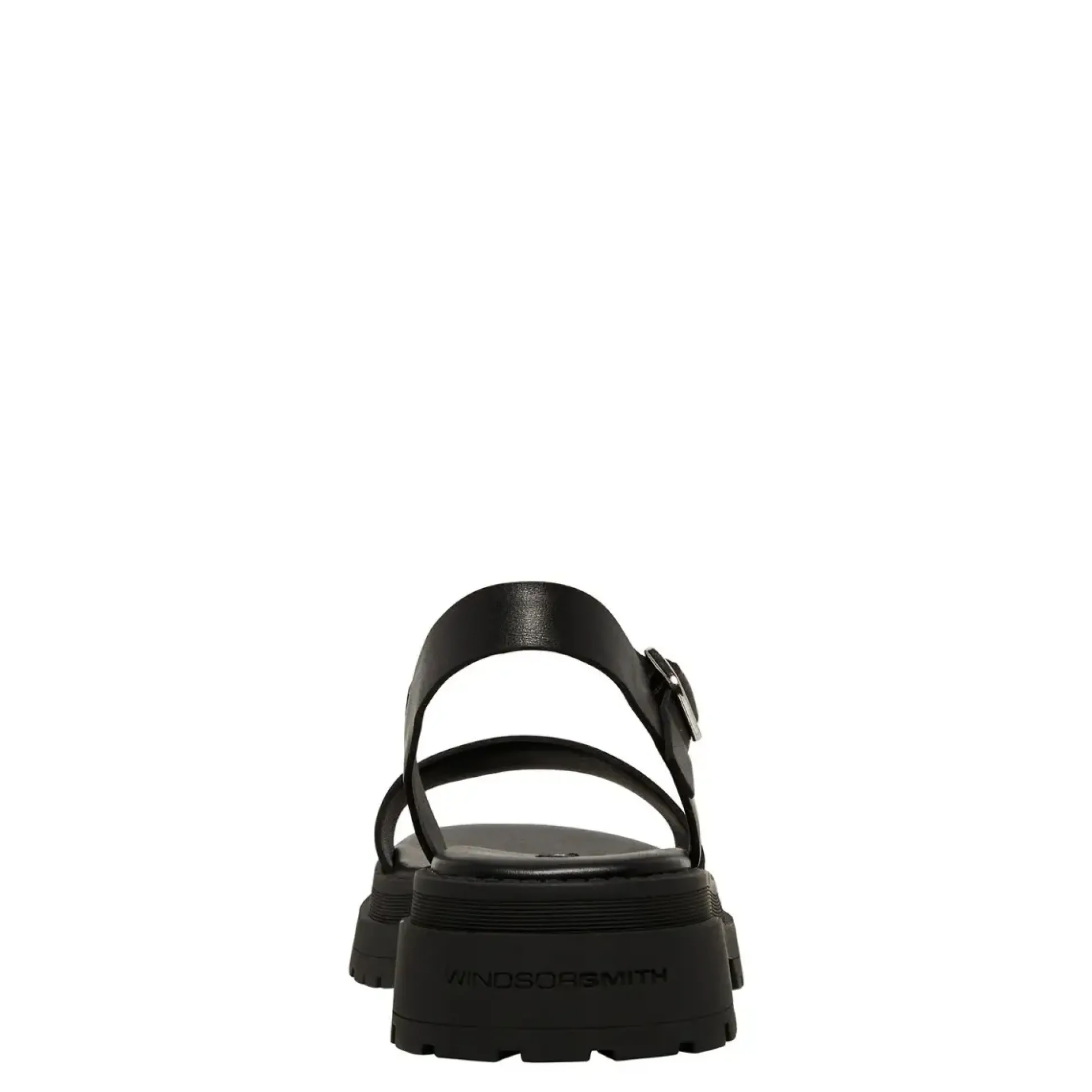 Linger Black Leather Sandal