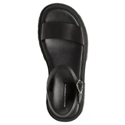 Linger Black Leather Sandal