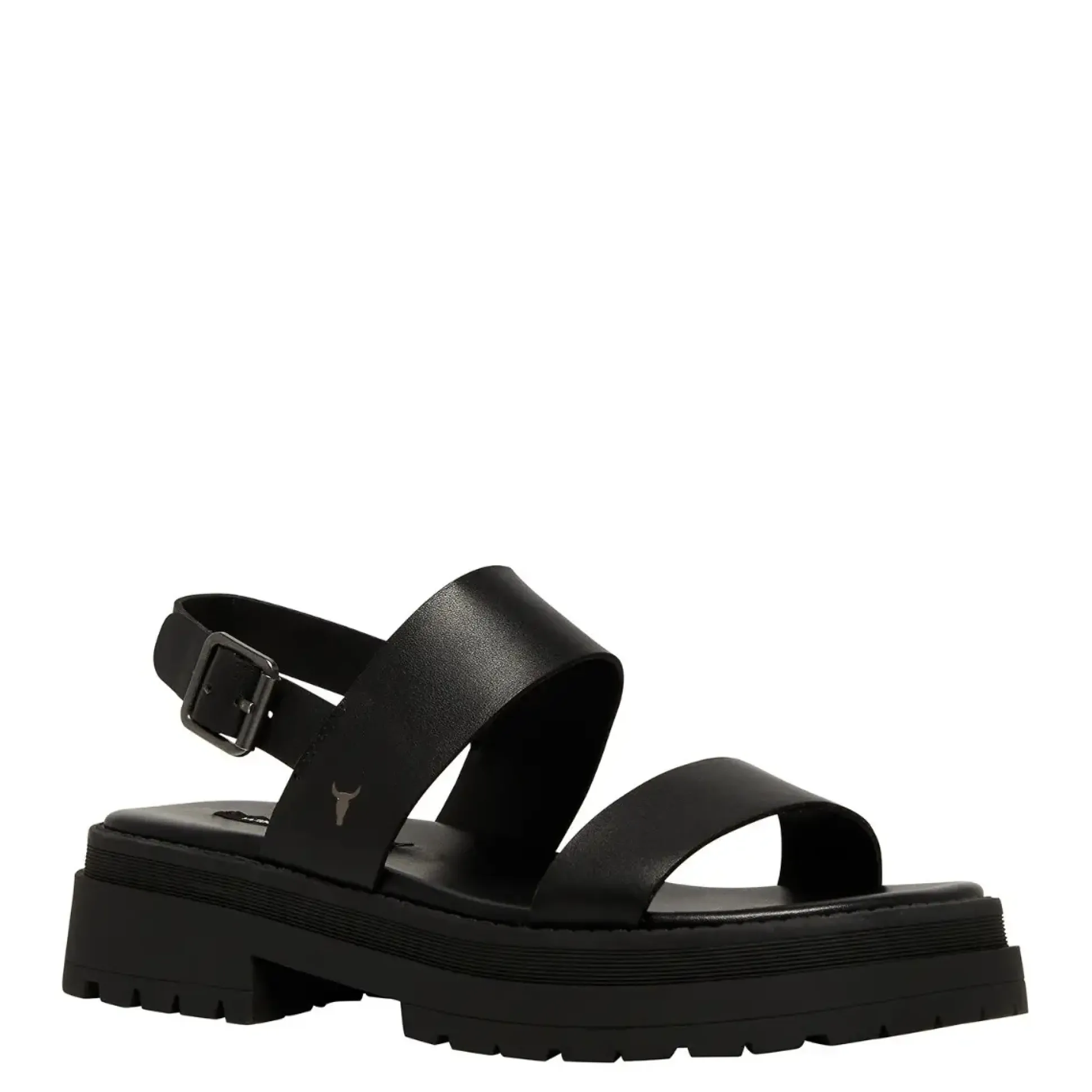 Loyalty Black Leather Sandal