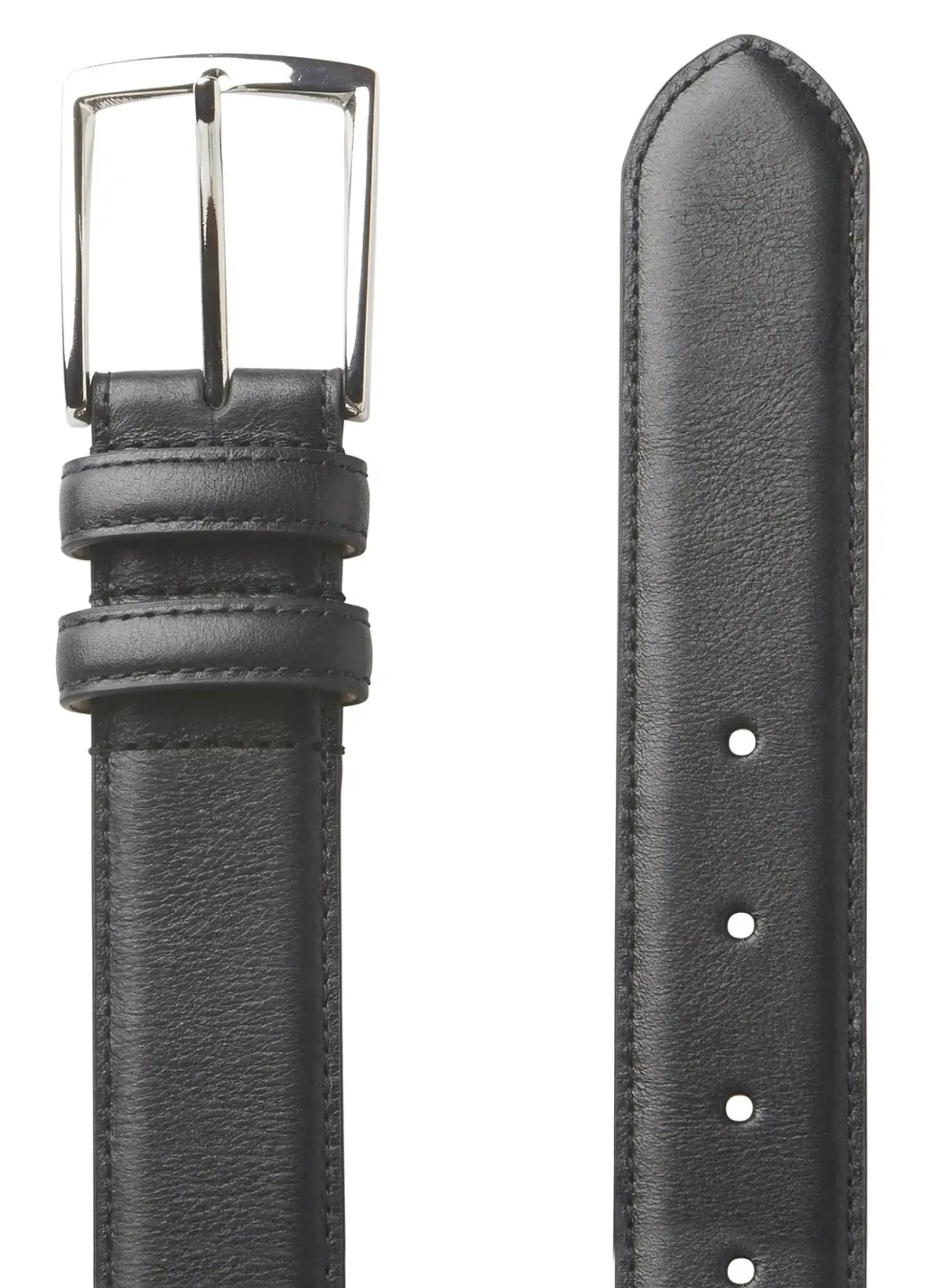 Men'S Dress Belt Black Leather