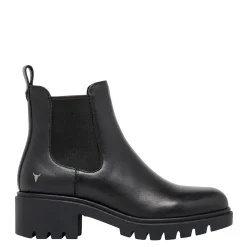 Obsess Black Leather Boot
