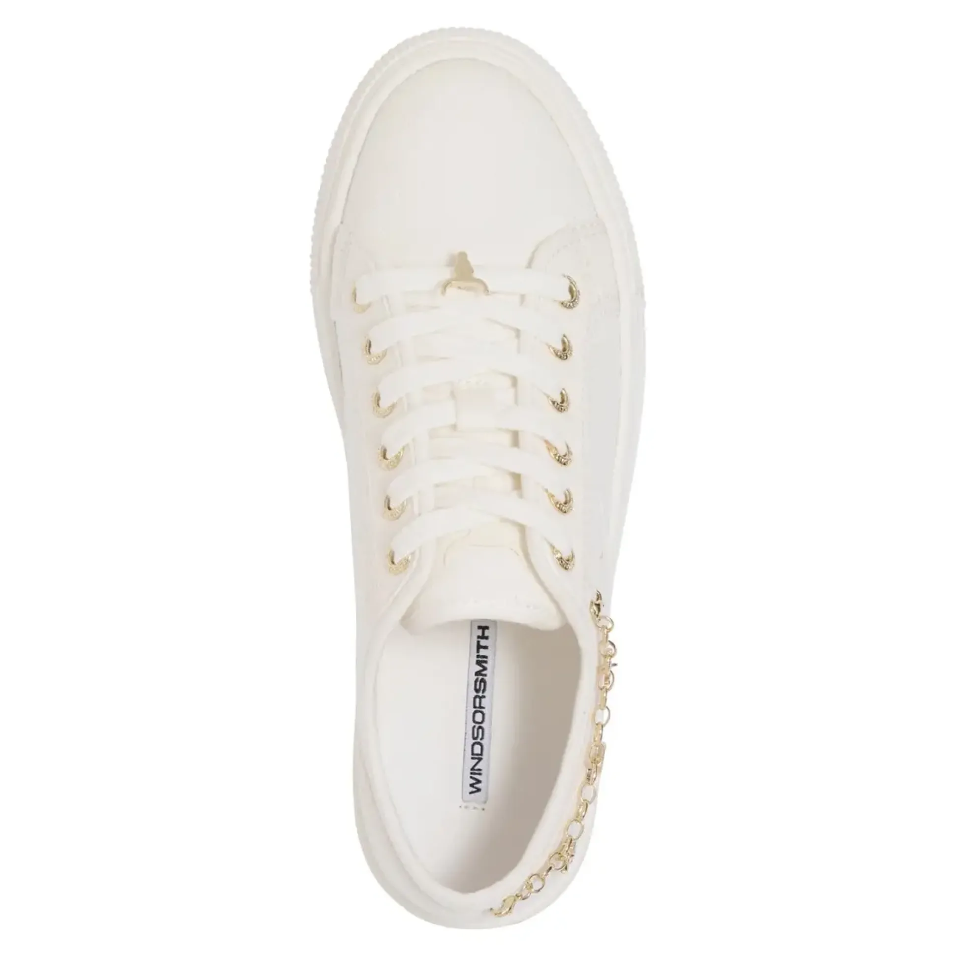Relate White Canvas Gold Sneaker