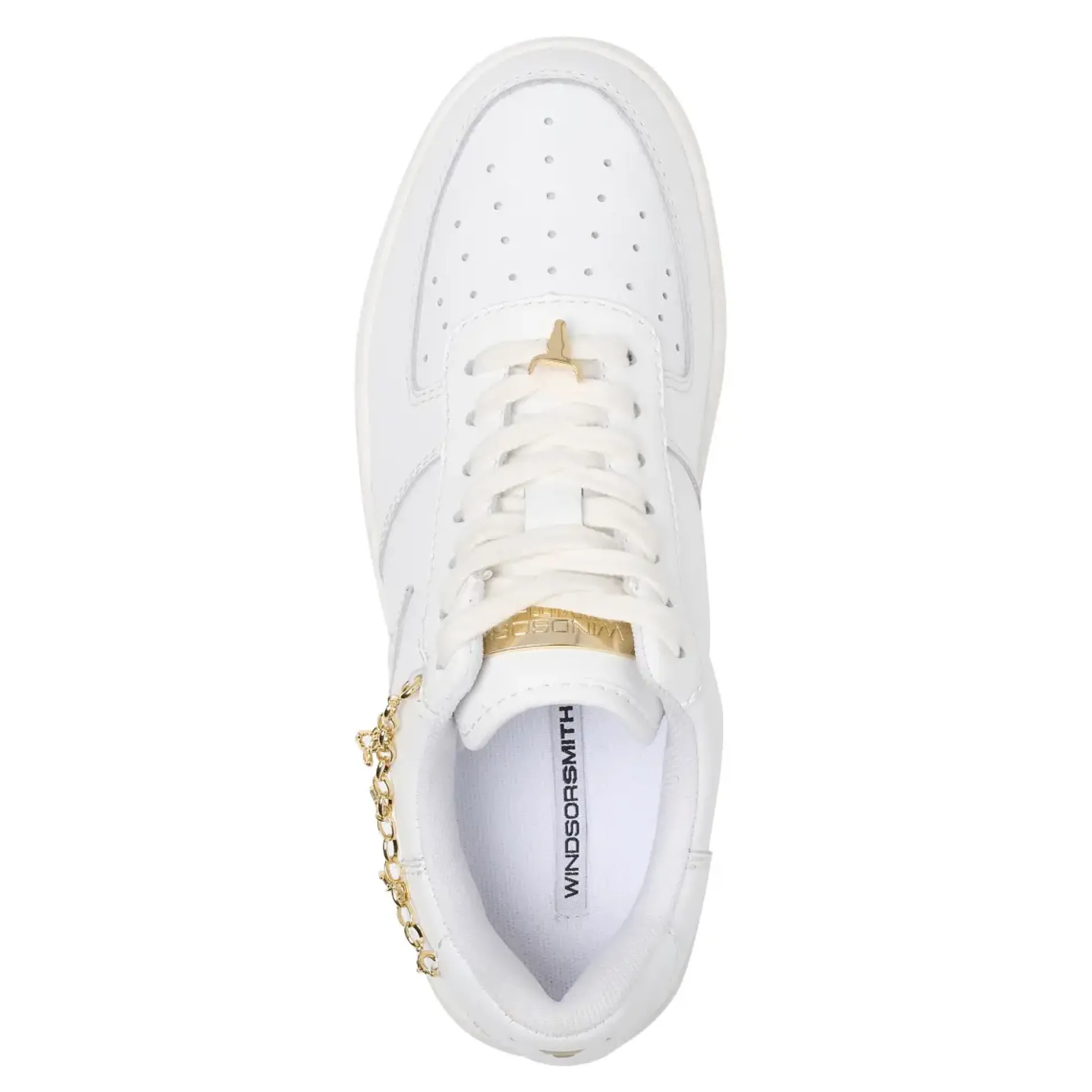 Roses White Leather Gold Sneaker