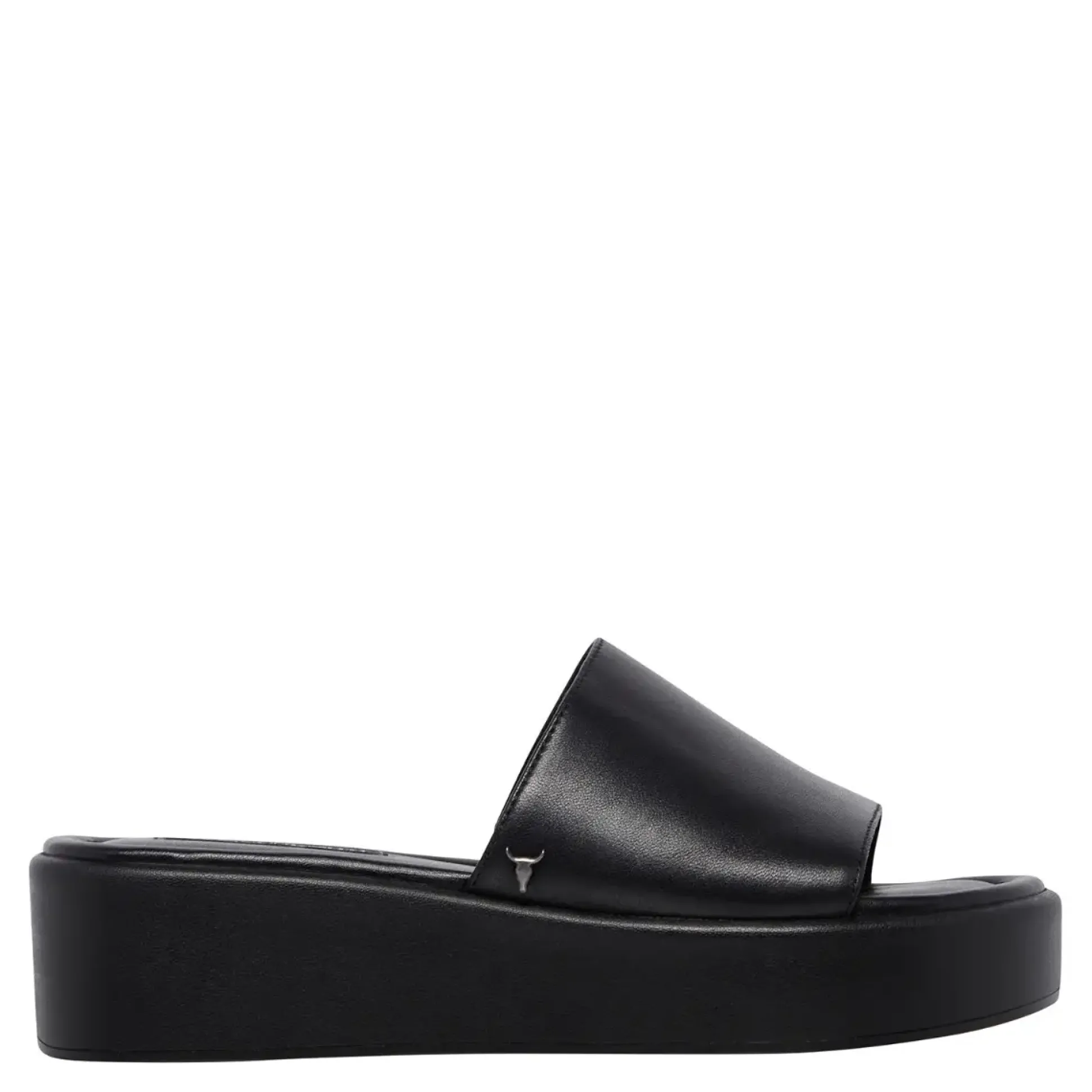 Shook Black Leather Sandal