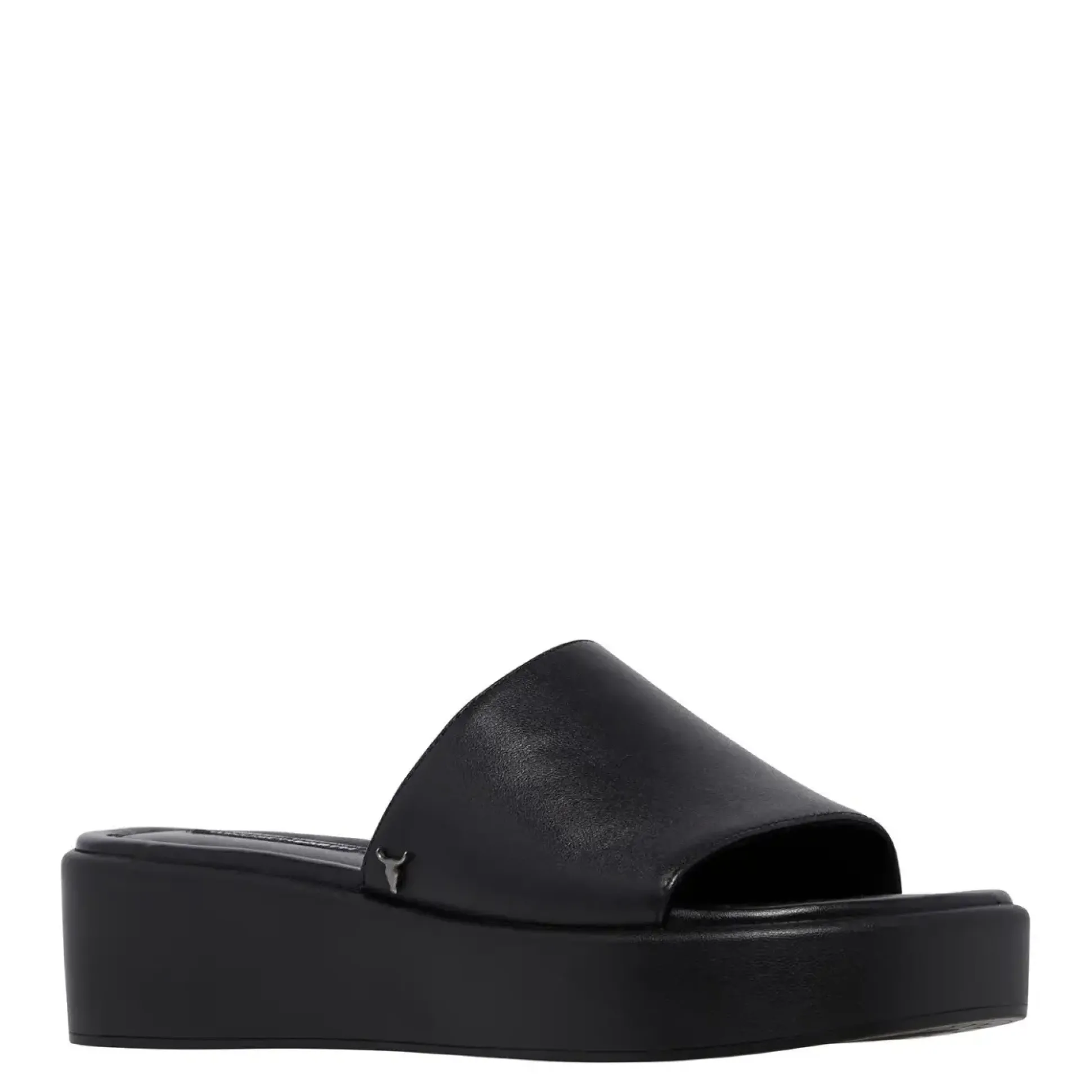 Shook Black Leather Sandal