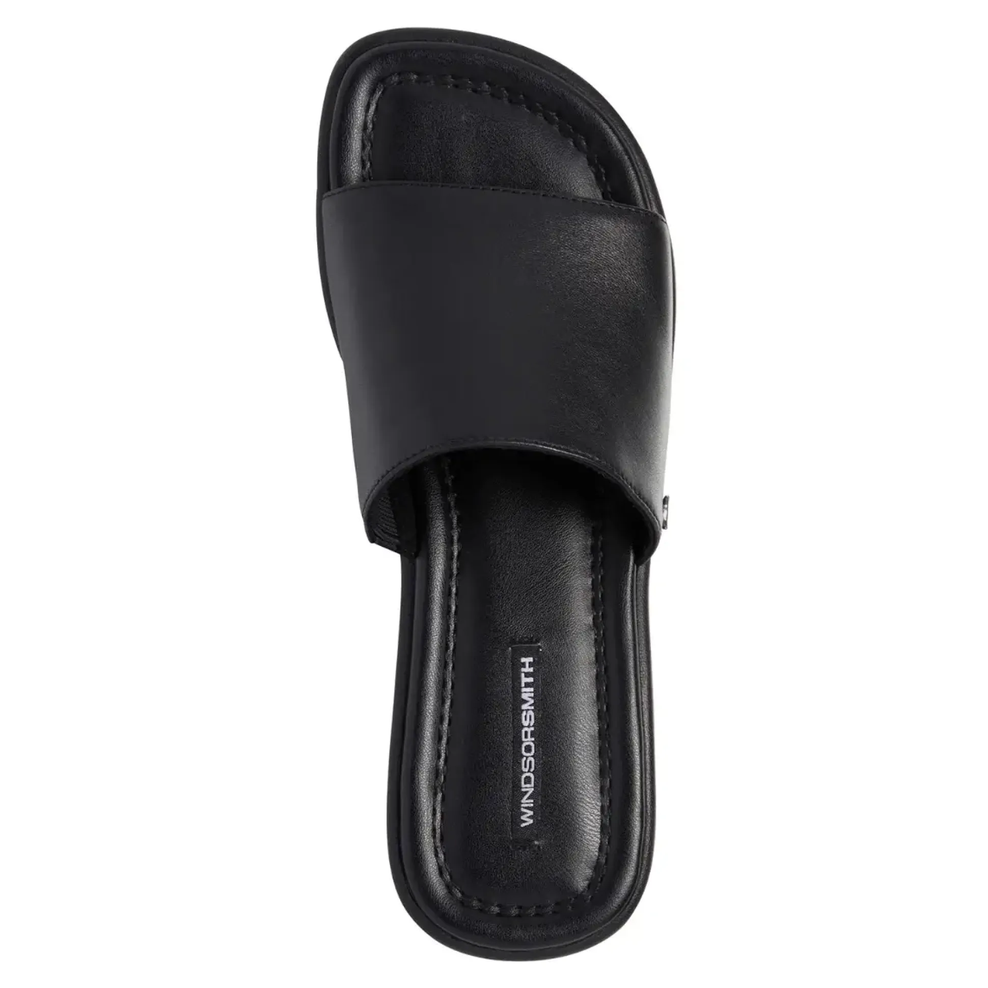 Shook Black Leather Sandal