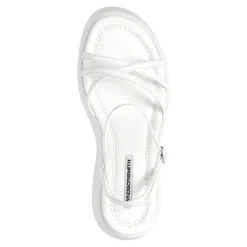 Soulmate White Platform Leather Sandal