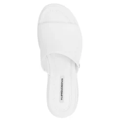 Sweetie White Leather Platform Sandals