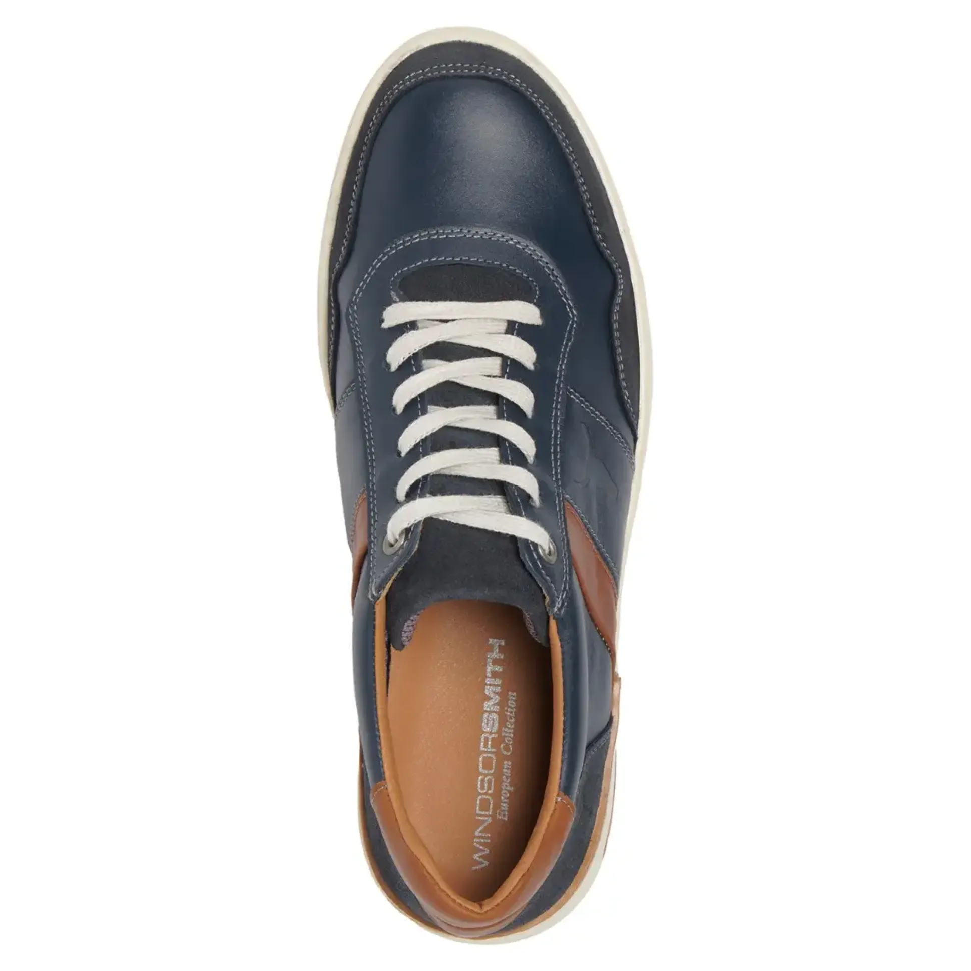 Tate Blue Tan Leather
