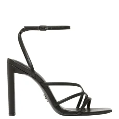 Venus Black Leather Heel