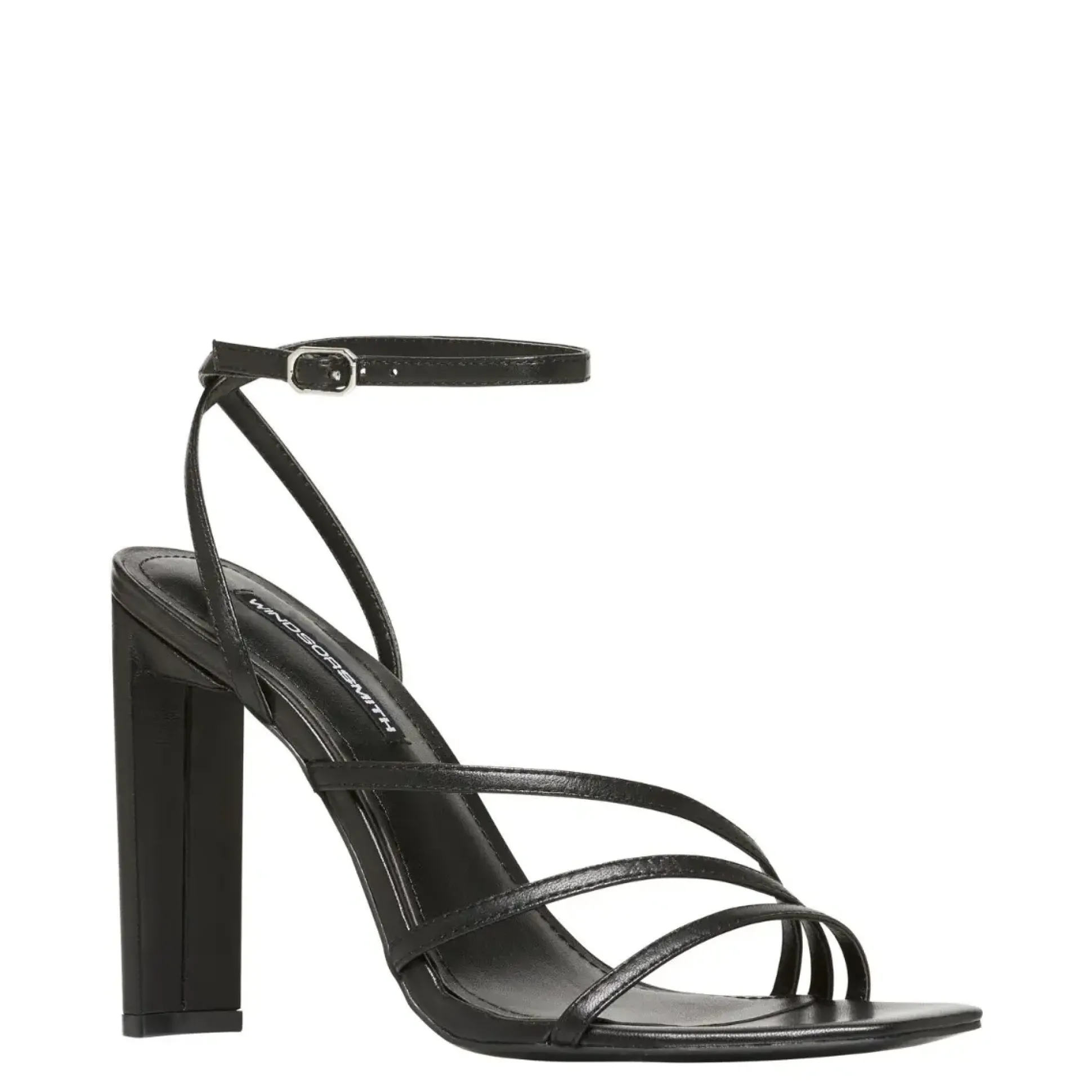 Venus Black Leather Heel