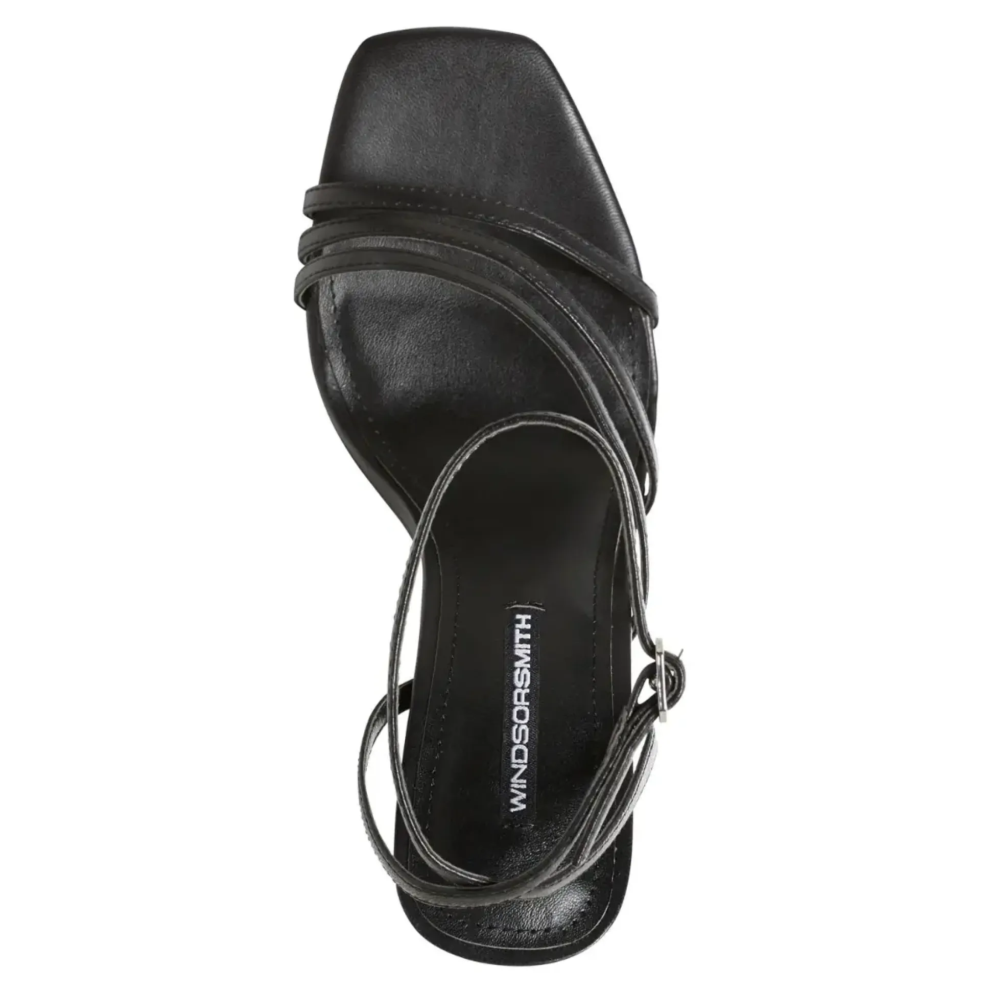 Venus Black Leather Heel