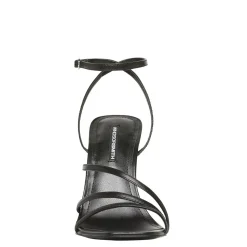 Venus Black Leather Heel