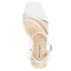 Venus White Leather Heel
