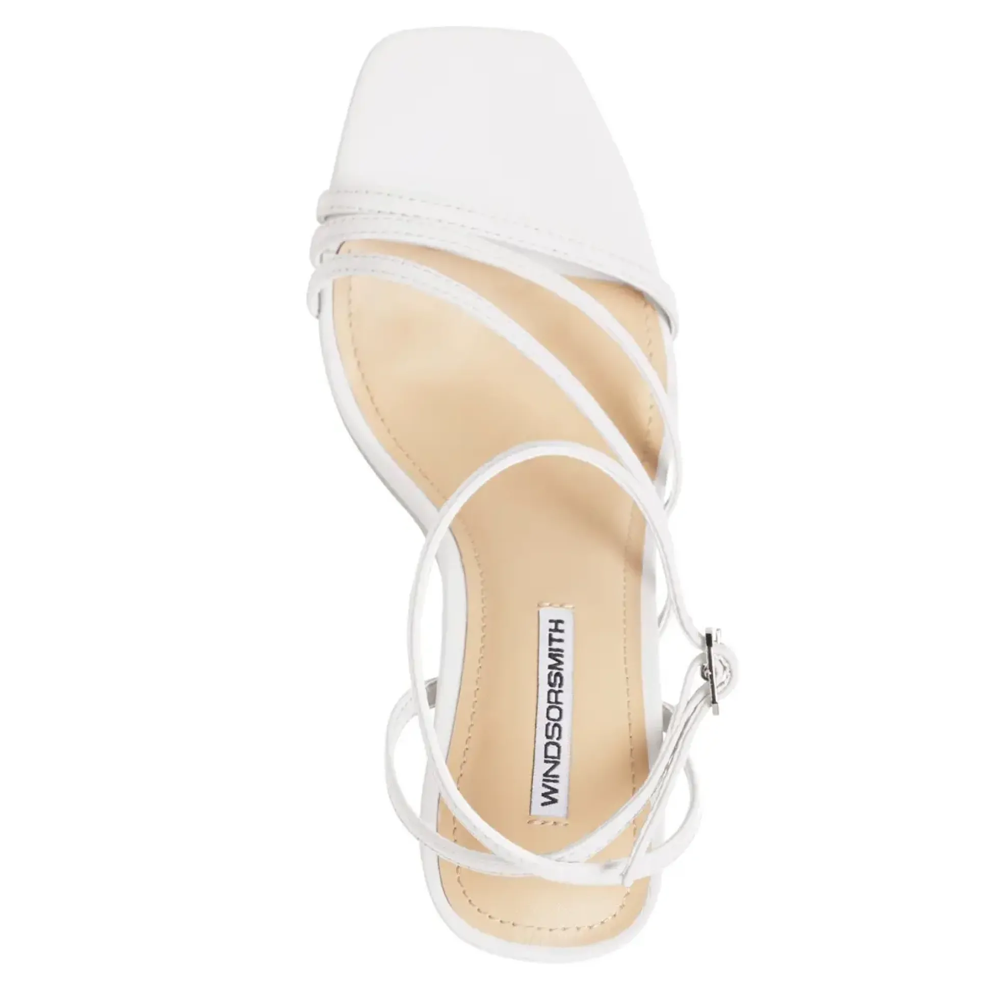 Venus White Leather Heel